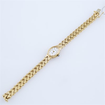 Lot 294 - Ladys Gold Bracelet Watch, Lucien Picard,...
