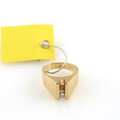 Lot 315 - Diamond Solitaire Ring about 0.35 ct., 14K 7 dwt.