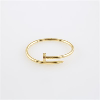 Lot 319 - Gold Rigid Bracelet, 18K 19 dwt., signed Cartier