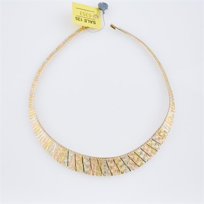 Lot 353 - Gold Necklace, 14K 19 dwt., damaged