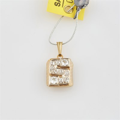 Lot 369 - Diamond Pendant, 10 diamonds, 2 stones about 0....