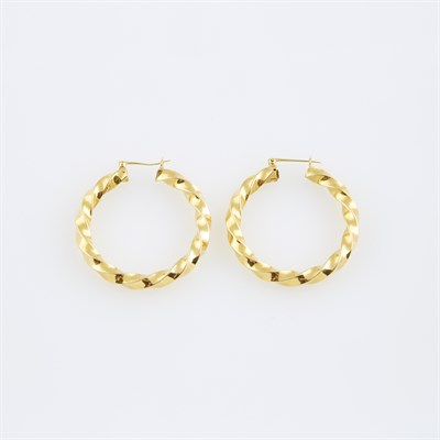 Lot 546 - Two Gold Earrings, 18K 7 dwt.