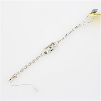 Lot 552 - Ladys Diamond Bracelet Watch, 42 diamonds...
