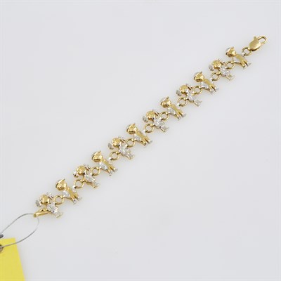 Lot 569 - Gold Flexible Bracelet, 14K 19 dwt.