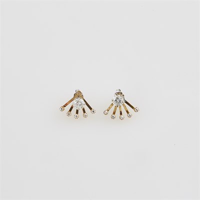 Lot 591 - Two Diamond Earrings about 1.50 cts. and Two...