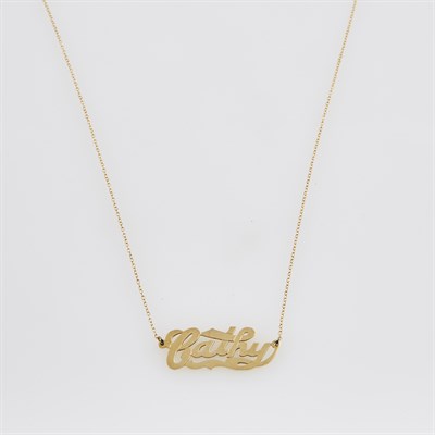 Lot 610 - Gold Name Plate, 14K 2 dwt.