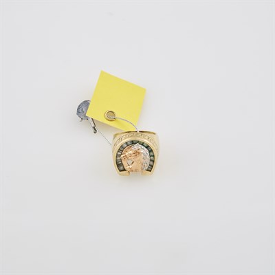 Lot 651 - Gold and Stone Ring, 14K 9 dwt. all