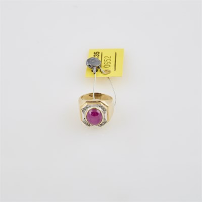 Lot 652 - Diamond and Stone Ring, 14K 6 dwt. all