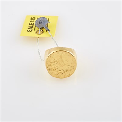 Lot 657 - Gold Ring, 21K 7 dwt., damaged