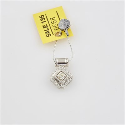 Lot 668 - Diamond Pendant about 0.60 ct., 14K 4 dwt.
