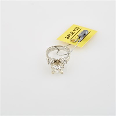 Lot 714 - Diamond Engagement Ring, 13 diamonds, center...