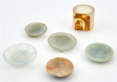 Lot 55 - A Group of Five Chinese Snuff Dishes and a...