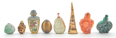 Lot 245 - Group of Eight Chinese Snuff Bottles 19th-20th...