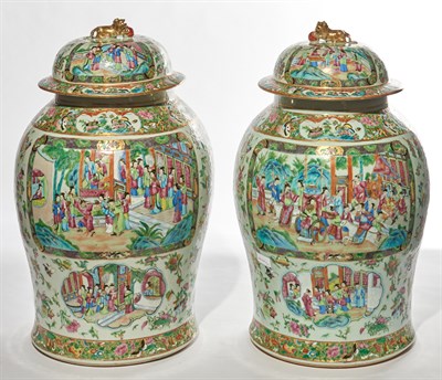 Lot 37 - A Large Pair of Chinese Rose Medallion...