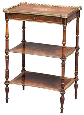 Lot 91 - Victorian Burr Yew, Marquetry and Gilt-Metal...