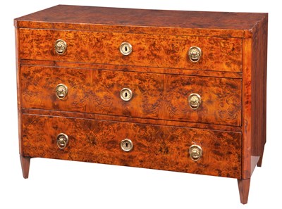 Lot 251 - Art Deco Burlwood Chest of Drawers 1940s...