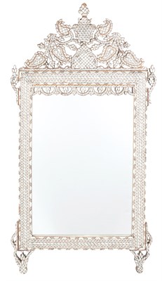 Lot 209 - North African Inlaid Hardwood Mirror Height 5...