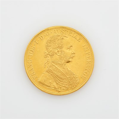 Lot 3 - Austria 1915 4 Ducat Re-Strike Attractive...