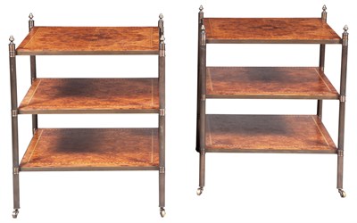 Lot 274 - Pair of Maison Jansen Style Inlaid Burl Wood...