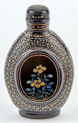 Lot 244 - Chinese Lac Burgaute Snuff Bottle Late Qing...