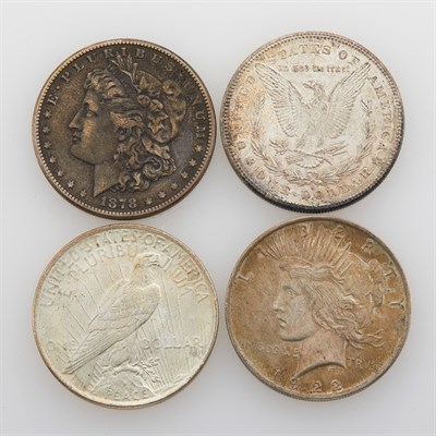 Lot 14 - United States Coin Group Lot of silver dollars...