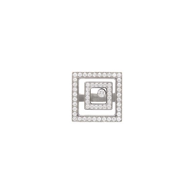 Lot 102 - Chopard White Gold, Crystal and Diamond 'Happy Spirit' Ring