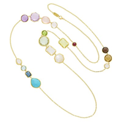 Lot 27 - Ippolita Long Gold and Colored Stone 'Rock Candy' Chain Necklace
