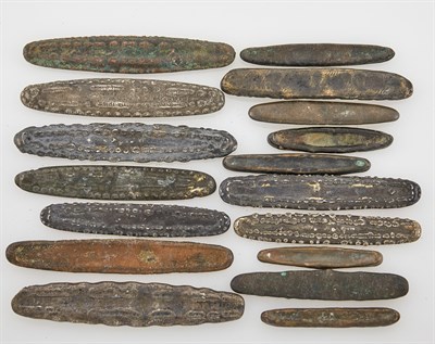 Lot 2 - Asian Boat Money Group of seventeen pieces in...