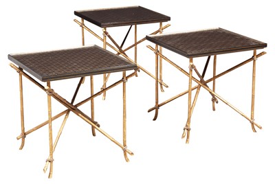 Lot 312 - Set of Three Gilt Metal and Laminate Alcott...