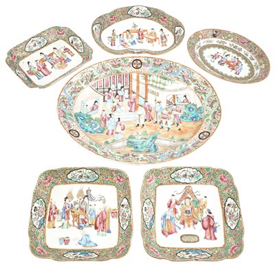 Lot 202 - Group of Canton Rose Mandarin Porcelain...