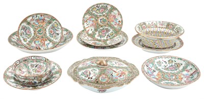 Lot 218 - Assembled Canton Rose Medallion Porcelain...