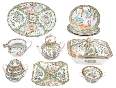 Lot 263 - Assembled Canton Rose Medallion Porcelain...