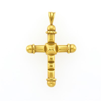 Lot 1030 - Barry Kieselstein-Cord Gold Cross Pendant