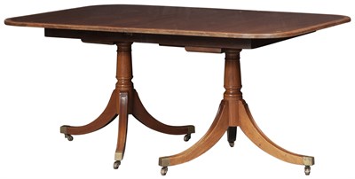 Lot 228 - George III Style Mahogany and Satinwood Double-...