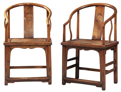 Lot 255 - Two Similar Chinese Softwood Armchairs Height...