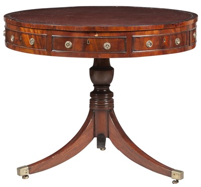 Lot 229 - Regency Style Mahogany Drum Table Height 29...