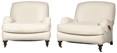 Lot 332 - Pair of Upholstered Club Chairs by Williams...