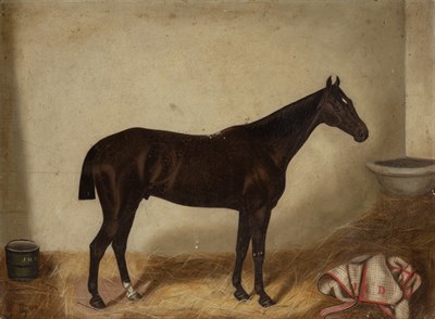 Lot 58 - Attributed to Harry Hall A Racehorse in his...