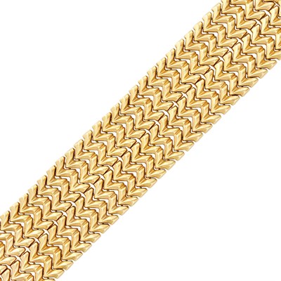 Lot 73 - Wide Gold Bracelet