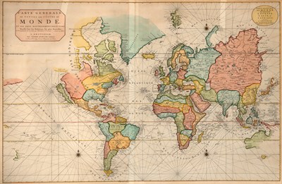 Lot 1113 - [WORLD MAP] MORTIER, PIERRE. Carte Generale de...