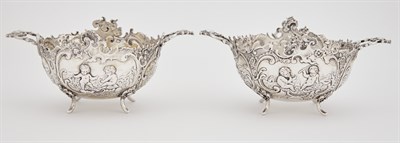 Lot 309 - Pair of Continental Chased and Repoussé Silver...