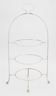 Lot 324 - Silver-Plated Three-Tiered Dessert Stand...