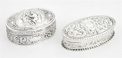 Lot 325 - Victorian Sterling Silver Oval Small Box...