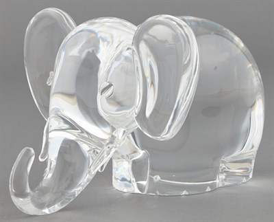 Lot 347 - Steuben Glass Elephant Height 3 3/8 inches,...
