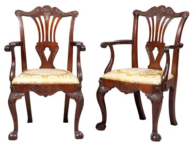 Lot 254 - Pair of Irish George II Style Mahogany...