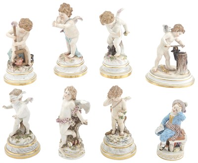 Lot 178 - Group of Eight Meissen Porcelain Figures...