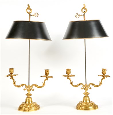 Lot 253 - Pair of Louis XV Style Gilt-Metal and...