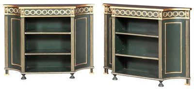 Lot 224 - Pair of Regency Style Painted and Parcel-Gilt...