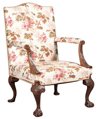 Lot 112 - George II Style Mahogany Armchair Height 43...