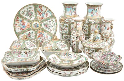 Lot 107 - Group of Canton Rose Medallion Porcelain...
